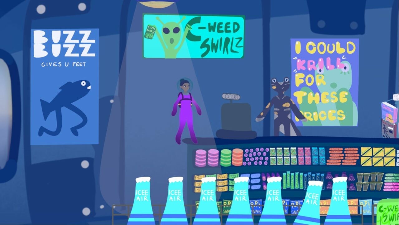Sleep Swimmer gameplay screenshot of Aria's underwater dream world